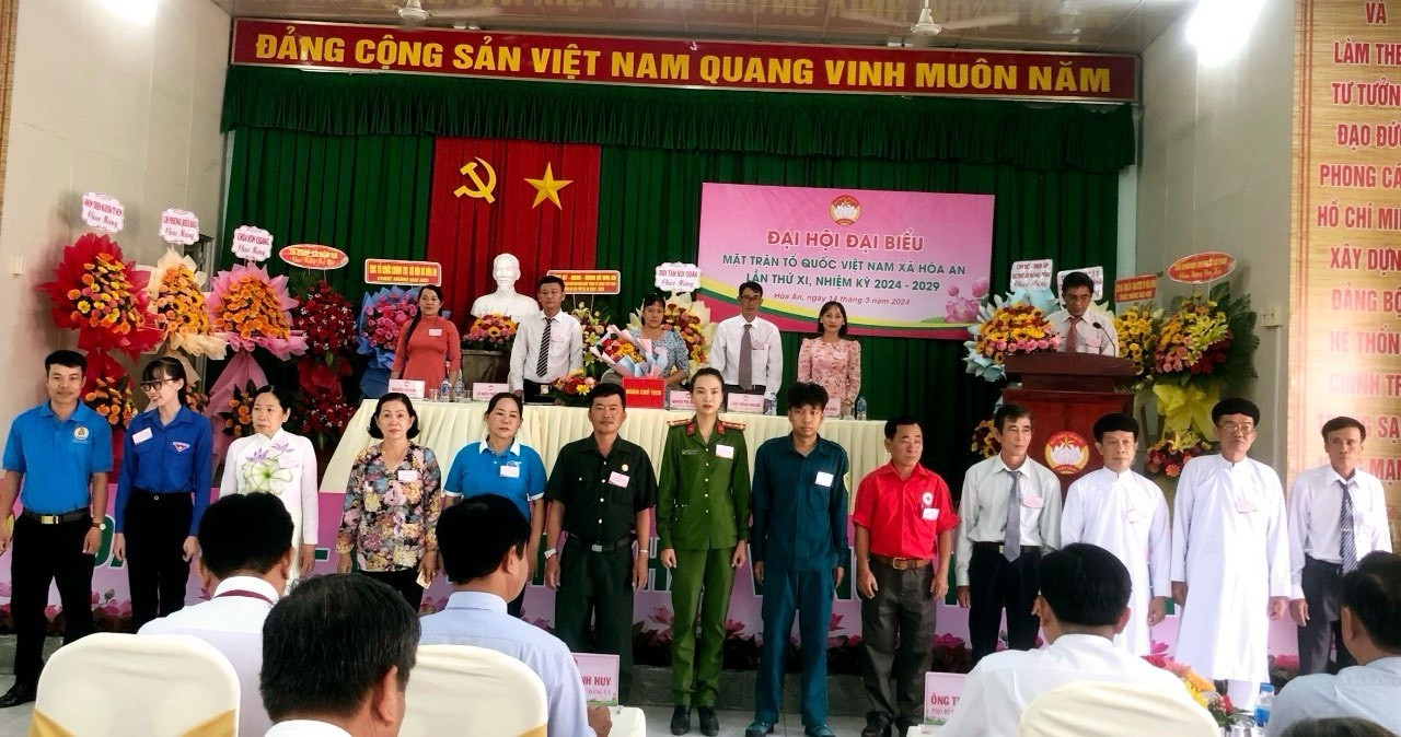               Tổ chức thành công Đại hội đại biểu MTTQ Việt Nam xã Hòa An, lần thứ XI, nhiệm kỳ 2024-2029. 