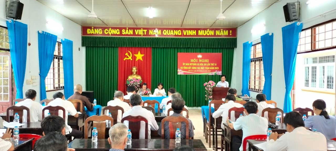 Ủy ban Mặt trận Tổ quốc Việt Nam xã Hòa An tổ chức Hội nghị lần thứ 19 và tổng kết công tác Mặt trận năm 2023