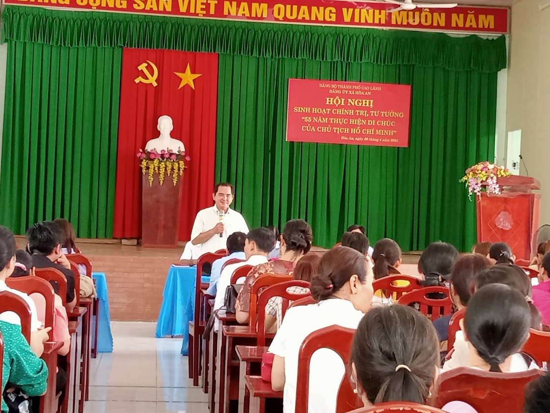 Hội nghị sinh hoạt chính trị, tư tưởng “55 năm thực hiện Di chúc của Chủ tịch Hồ Chí Minh”